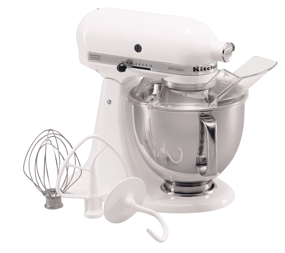 KitchenAid® Artisan® Series Tilt-Head Stand Mixer W/ 10 Speeds, White, 5qt 4 KitchenAid® Artisan® Series Tilt-Head Stand Mixer W/ 10 Speeds, White, 5qt - Image 2