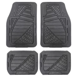Goodyear Extra Heavy-Duty Car Floor Mats, Black, 4-pc