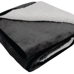 Goodyear Sherpa Travel Blanket, Grey, 39 X 57-in