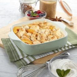 KitchenAid® Stoneware Square Baking Pan, Pistachio, 8 X 8 X 2-in, 2-qt -Cheap Goodyear Store kitchenaid 2qt vitrified square baker pistachio ed697855 0bd7 4a91 bae0 7865e58b0ff3