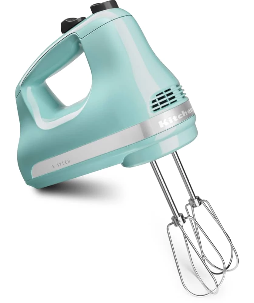 KitchenAid® Ultra Power™ 5-Speeds Hand Mixer W/ Turbo Beater Aqua Sky 4 KitchenAid® Ultra Power™ 5-Speeds Hand Mixer W/ Turbo Beater Aqua Sky - Image 2